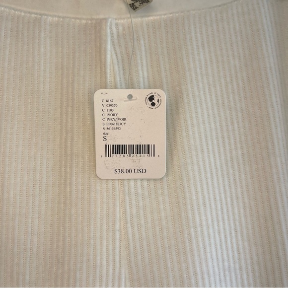 Free People Intimately ivory ribbed leggings Size Small - Picture 3 of 6